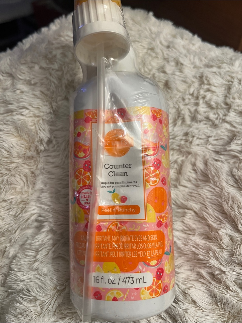 Scentsy Counter Clean Feelin' Punchy Spray - Pink & Orange Label